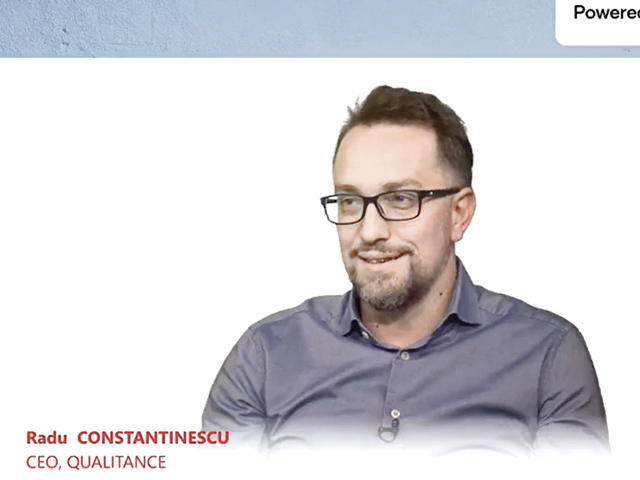 Radu Constantinescu, CEO al Qualitance, companie românească de IT: Între 30% şi 35% din portofoliul de clienţi este reprezentat de companii străine. Procentul a scăzut în contextul pandemiei, când jucătorii străini au oprit investiţiile în digitalizare