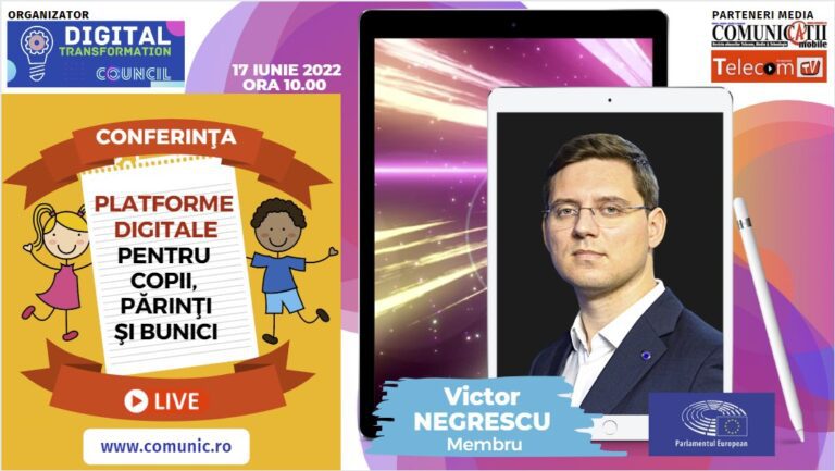 Victor Negrescu, Parlamentul European @ Platforme digitale pentru copii, părinți, bunici: Platformele digitale trebuie să fie corelate cu nevoile educaționale ale copiilor și să fie spații sigure pentru minori