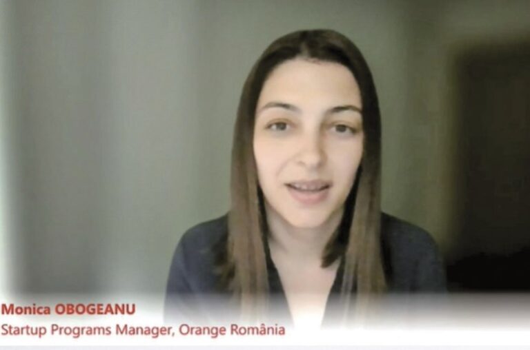 Monica Obogeanu, startup programs manager, Orange România: Start-up-urile se mişcă foarte repede, iar prin colaborarea cu ele facem un schimb de experienţă între noi, ca oameni din corporaţii, dar şi între fondatorii de start-up-uri. Orange Fab înregistrează 36 de start-up-uri alături de care a implementat peste 90 de proiecte