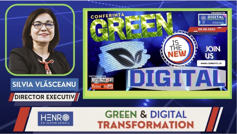 Silvia Vlăsceanu, HENRO @ GREEN IS THE NEW DIGITAL: Trecerea sectorului energetic prin transformarea digitală este lentă, dacă ne raportăm la dinamica sectorului telecom, care s-a mișcat foarte rapid.