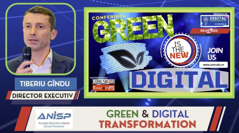 Tiberiu Gîndu, ANISP @ GREEN IS THE NEW DIGITAL: ANISP se alătură AOMR pentru includerea de urgenţă a sectorului telecom în sfera de aplicare a plafonării tarifelor la energie electrică. Dacă nu se adoptă compensațiile, cu siguranță că impactul creșterii prețurilor se va vedea în tarifele operatorilor telecom.