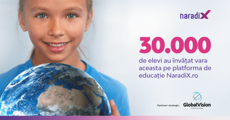 Aproape 30.000 de elevi au învățat vara aceasta pe platforma de educație NaradiX.ro, dublu față de vacanţa de vară din 2021