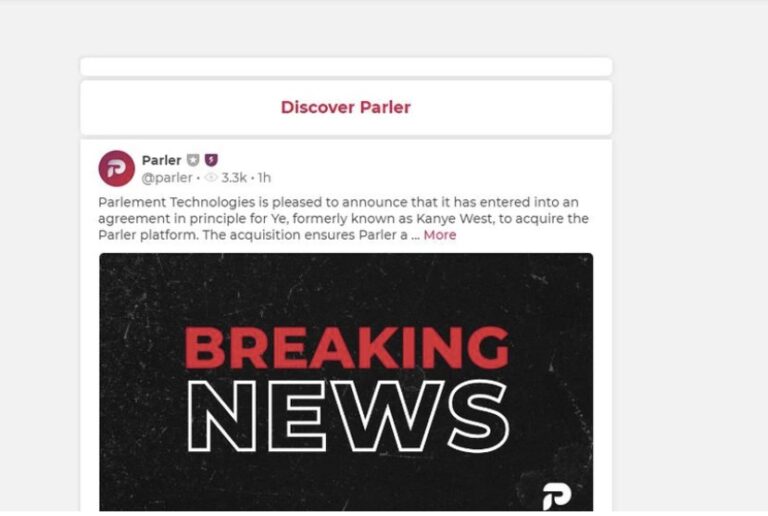 Kanye West, aproape de a cumpăra reţeaua de socializare Parler, apreciată de conservatori