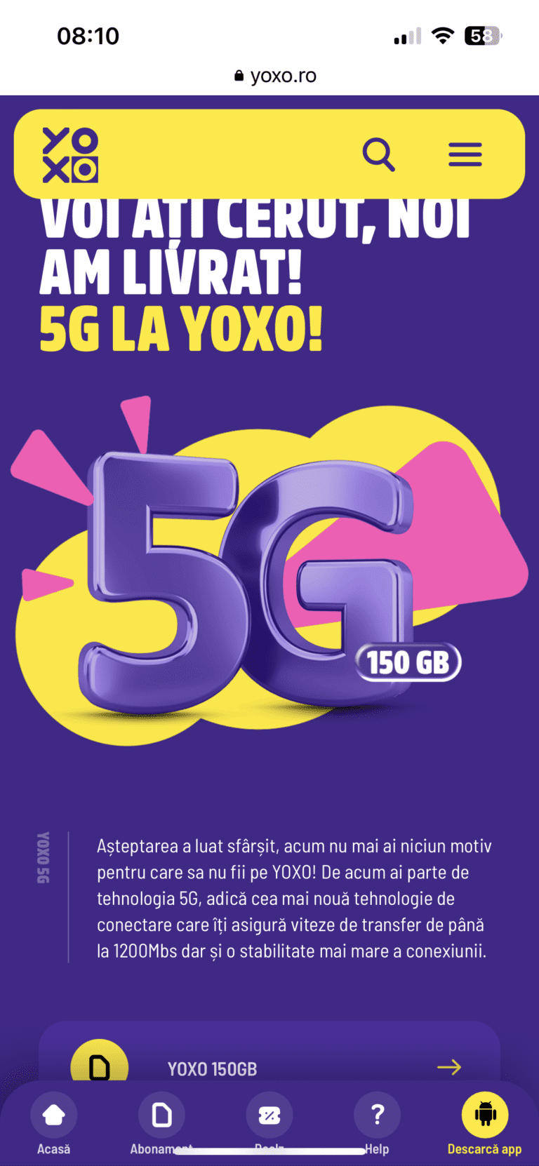 Orange adaugă şi acces la tehnologia 5G la abonamentul digital Yoxo cu un tarif lunar de 39 de lei
