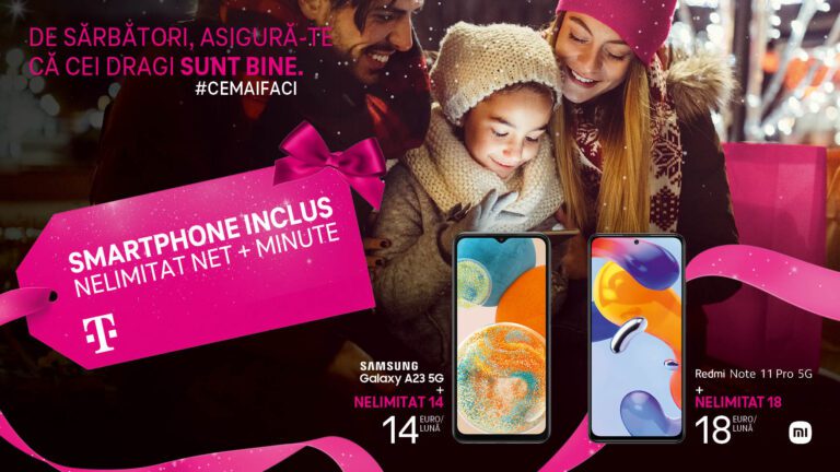 Telekom Mobile atacă piața cu oferta de sărbători: telefoane incluse în prețul abonamentelor sau în rate de la 1 euro