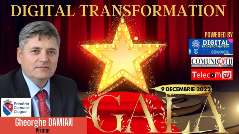 Gheorghe Damian, Primar Ciugud @ Gala DX 2022: Noi, la Ciugud, am înțeles mai repede că transformarea digitală este viitorul. Administrația publică locală din România ar putea trece la acest nivel în 5 ani Gheorghe Damian, Primar Ciugud @ Gala DX 2022: Noi, la Ciugud, am înțeles mai repede că transformarea digitală este viitorul. Administrația publică locală din România ar putea trece la acest nivel în 5 ani