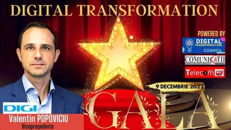 Valentin Popoviciu, DIGI – RCS&RDS @ Gala DX 2022: Investim exact în acele domenii în care maximizăm accesibilitatea serviciilor pentru clienți. Ducem digitalizarea către fiecare cetățean din România, indiferent că este la țară sau la oraș.