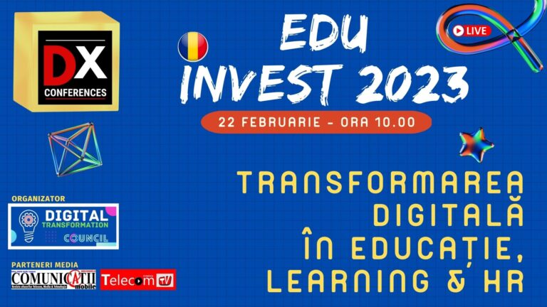 Minutul de aur @ Conferința EDU INVEST 2023 – Transformarea digitală în educație, learning & HR
