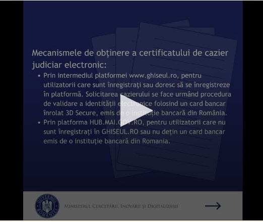 Moment istoric: o foarte veche promisiune a politicienilor privind digitalizarea interacţiunii cu statul devine realitate – certificatul de cazier judiciar poate fi obţinut online începând de astăzi, deocamdată de cei care au cazierul curat