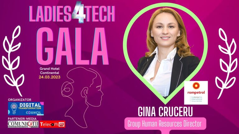VIDEO Gina CRUCERU, Rompetrol @ GALA LADIES 4TECH 2023: Rompetrol a investit foarte mult în tehnologie și digitalizare și deține cea mai modernă rafinărie din sud-estul Europei, Petromidia.