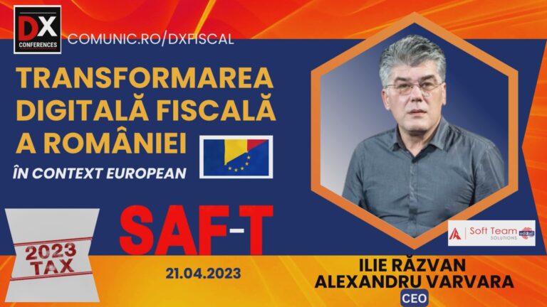 VIDEO Răzvan VARVARA, Soft Team Solutions @ Conferinţa Transformarea Digitală Fiscală: Cred că doar 10% din declaraţiile SAF-T depuse la ANAF sunt corecte. ANAF trebuie să se apropie mai mult de dezvoltatorii de software, printr-un chat dedicat, pentru ca sistemul SAF-T să funcţioneze, cu reguli de validare bine puse la punct