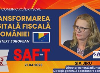 VIDEO Sia JIRU, ANAF @ Conferinţa Transformarea Digitală Fiscală: România a adoptat varianta 2.0 a SAF-T și este unul dintre puținele state din Europa care a implementat integral acest sistem. Pentru factura electronică, România va primi o derogare, posibil în luna mai, pentru toate produsele și serviciile, de la 1 ianuarie 2024
