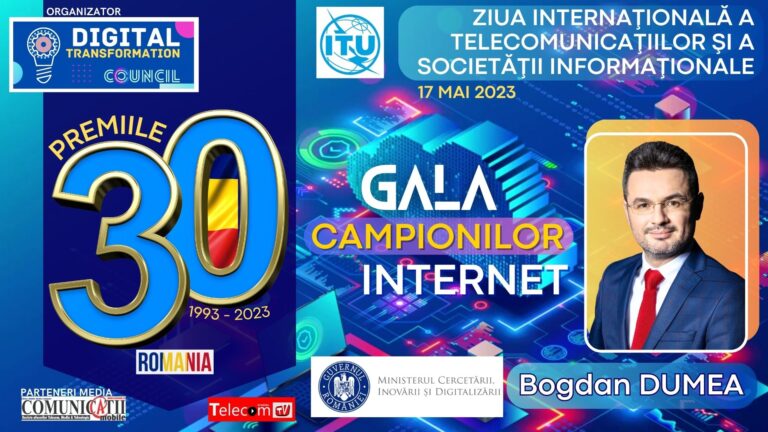 Bogdan DUMEA, MCID @ GALA 30 de ani de Internet .RO: Știm că atât inovarea, cât și digitalizarea în țara noastră se află la coada clasamentului și suntem conștienți că trebuie să accelerăm progresele