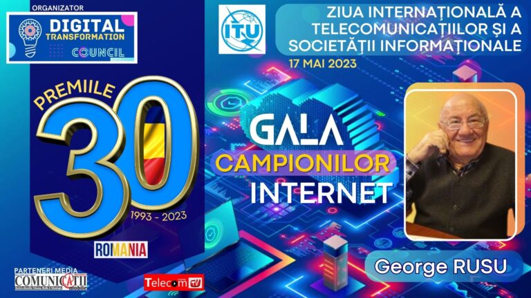 Fondator Intercomp, George RUSU @ GALA 30 de ani de Internet .RO: În afară de cei 30 de ani de internet, eu mai pun 30 de ani de când am făcut primul program pe un CIFA, primul computer românesc