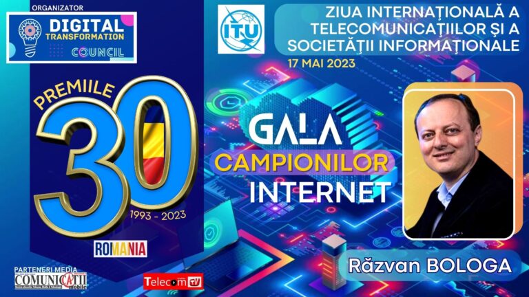 Răzvan BOLOGA, ASE @ GALA 30 de ani de Internet .RO: România este, în acest moment, în grupul foarte select al primelor 10 state din lume cu o infrastructură de inteligență artificială în toate cele 5.400 de școli gimnaziale