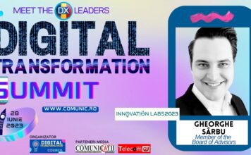 Gheorghe SÂRBU, Innovations Labs @ DX Summit 2023: Innovation Labs este un tip clasic de actori de ecosistem care funcționează ca un motor. În jurul său se găsesc ONG-urile, mediul privat, administrația publică și societatea civilă, într-o oarecare măsură. Pe aceștia vrem să-i angrenăm pentru a produce inovare.