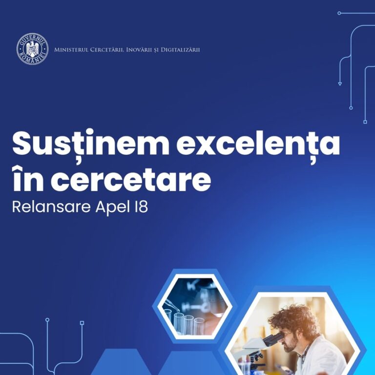 Ministrul Cercetării, Bogdan Ivan: Relansăm apelul de proiecte de cercetare din PNRR. Finanţarea maximă acordată pentru un proiect este de maxim 6.000.000 lei