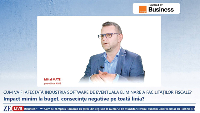 Mihai Matei, preşedintele ANIS: Facilităţile fiscale din IT au calitatea de a poziţiona România ca jucător regional şi atrage şi investiţii. „Fără facilităţile fiscale România devine necompetitivă în regiune.“