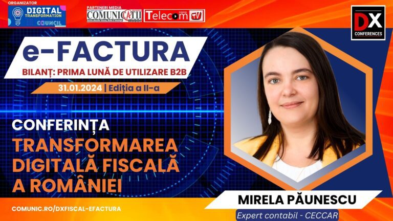 Mirela PĂUNESCU, CECCAR @ Conferința DX Fiscal – eFactura 2024: Este obligatorie amânarea sancțiunilor eFactura începând cu 1 aprilie 2024