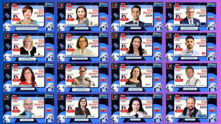 LIVE VIP SPEAKERS @ Conferința EDU INVEST 2024 – Transformarea Digitală în Educație, Learning & HR