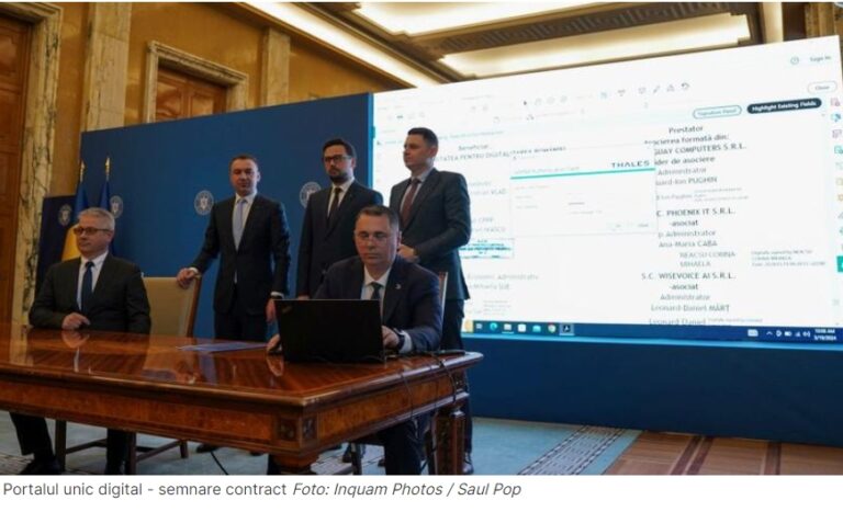 Ministrul Ivan: Ghișeul la care se depun online cererile la etajul șapte va fi istorie / Start pentru portalul digital unic, contract de aproape 20 milioane de euro