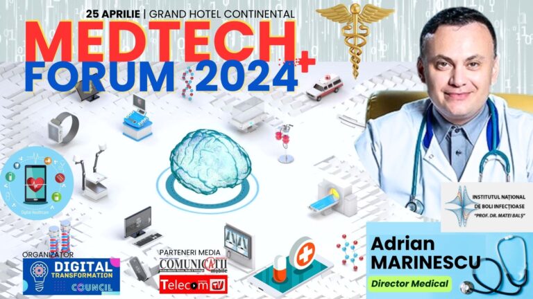 Dr. Adrian MARINESCU, Institutul Matei Balș @ MEDTECH Forum 2024: Inteligența artificială este implementată de multe vreme, dar în prezent este o dinamică care, practic, nu are cale de întoarcere. Ne interesează ca în final să avem un act medical de calitate, să vorbim de pacienții noștri ca de pacienți cărora le salvăm viața, care nu au sechele sau au într-o mai mică măsură