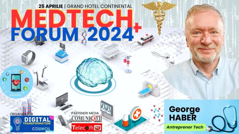 George HABER, Antreprenor Tech @ MEDTECH Forum 2024: Vreau să redefinim medicina. Am creat ZenAI OS, care o să coste de 10 ori mai puțin sistemul medical. Sistemul se integrează acum în spitalele din orașul meu natal, Oradea, făcând România prima țară din lume care folosește inteligență artificială în acest domeniu pentru a rezolva probleme extraordinar de complexe