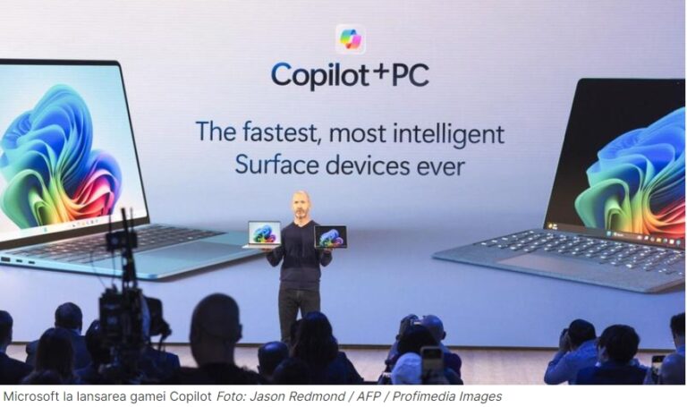 VIDEO Microsoft a anunțat o gamă de laptop-uri optimizate pentru era inteligenței artificiale