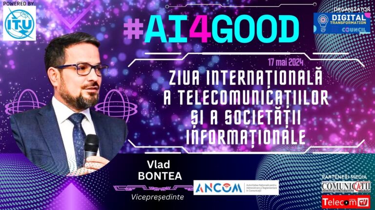 Vlad BONTEA, ANCOM @ Ziua Internațională a Telecomunicațiilor și a Societății Informaționale: Numărul conexiunilor 5G s-a triplat în 2023 față de 2022, ajungând la 2,3 milioane