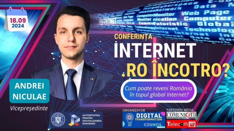VP ADR, Andrei NICULAE @ Internet RO încotro în vremuri AI?: ADR pune accent pe AI și tehnologiile viitorului și prin investițiile 18 și 19 din PNRR pentru robotizarea fluxurilor birocratice din serviciil publice și cu 36 milioane Euro sprijin pentru IMM-uri în competențe avansate.