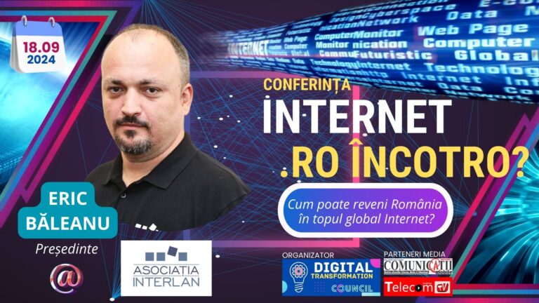 Eric BĂLEANU, InterLAN @ Internet RO încotro în vremuri AI?: Numărul furnizorilor de servicii de Internet a scăzut de aproape cinci ori din 2006. În prezent, primii trei furnizori dețin împreună peste 98% din conexiuni. Prețul pentru serviciul de acces la Internet în România este unul dintre cele mai mici la nivel global și cel mai redus din cadrul UE, rămânând constant în ultimii 15 ani.