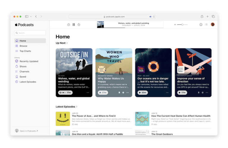 Apple a lansat aplicaţia Podcasts pentru web
