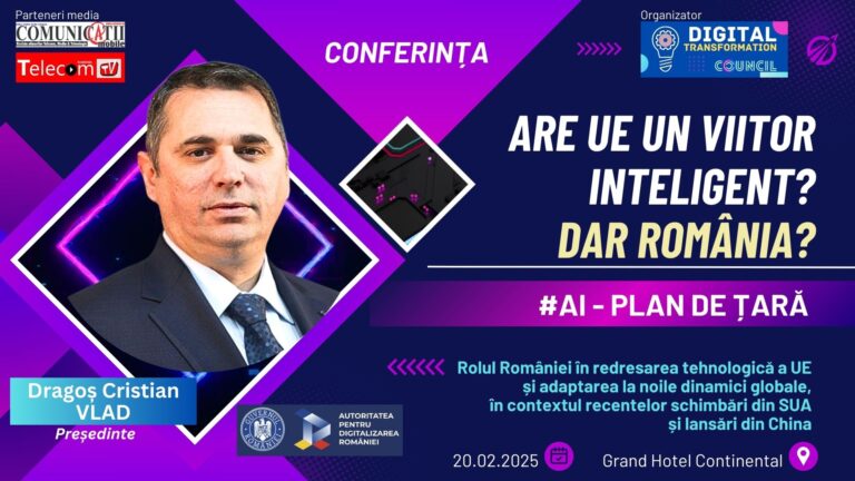 Dragoș VLAD, ADR @ Conferința #AI – Plan de țară: Statul român trebuie să-și asume un rol activ în modelarea și gestionarea procesului de transformare digitală