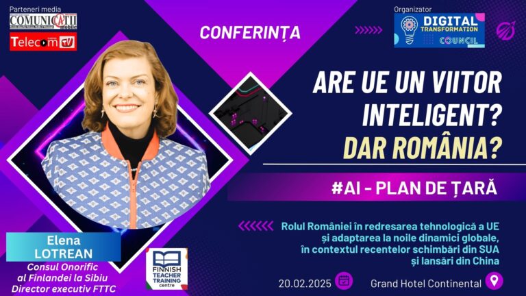 Elena Lotrean, FTTC @ Conferința #AI – Plan de țară: Viitorul educației nu constă doar în noi metode de predare, ci în construirea unei comunități educaționale unite, capabile să traducă provocările tehnologice în oportunități de învățare