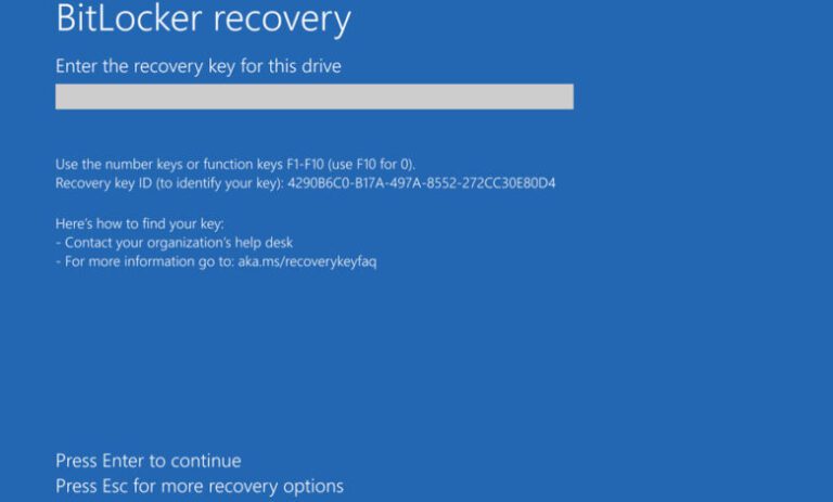O actualizare Windows 10 lansată săptămâna aceasta cauzează blocarea PC-urilor în meniul BitLocker Recovery