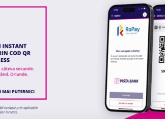 Vista Bank lansează, în premieră națională, plățile instant RoPay Contactless între persoane fizice