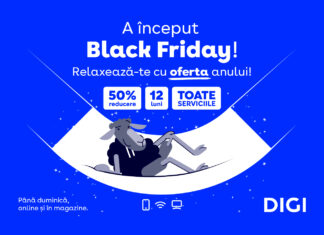 50% reducere de Black Friday la DIGI pentru persoanele fizice