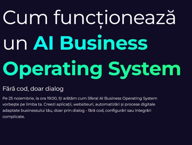Platforma Sferal AI se lansează pe 25 noiembrie