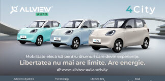 4City de la Allview Auto: prima mașină electrică urbană, cu autonomie de până la 300 km, care poate fi condusă de la 16 ani